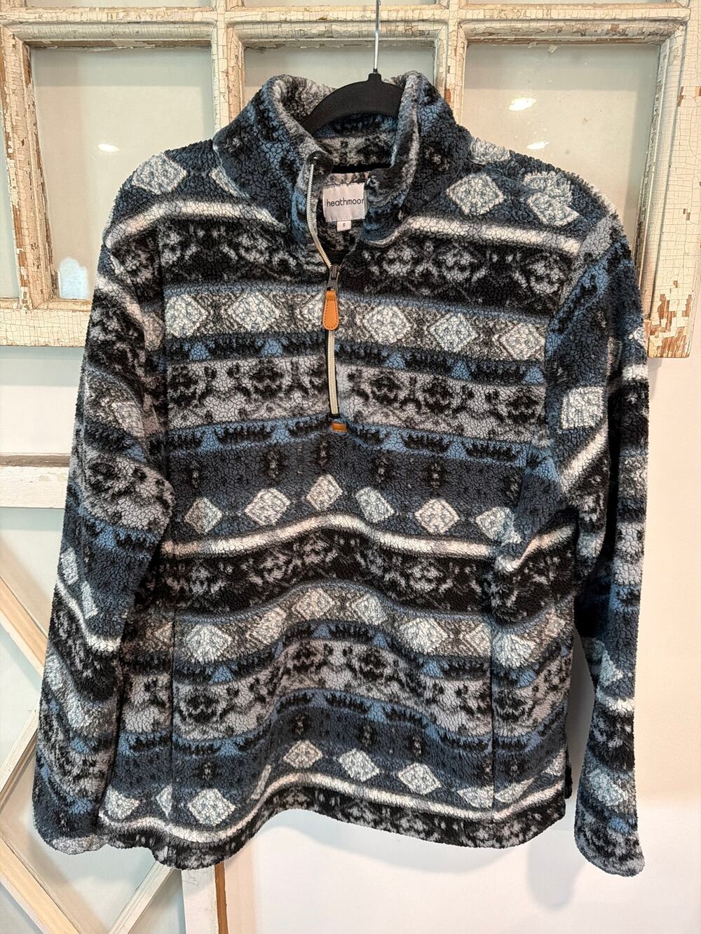Heathmoor men’s size small fleece 1/4 zip pullover jacket